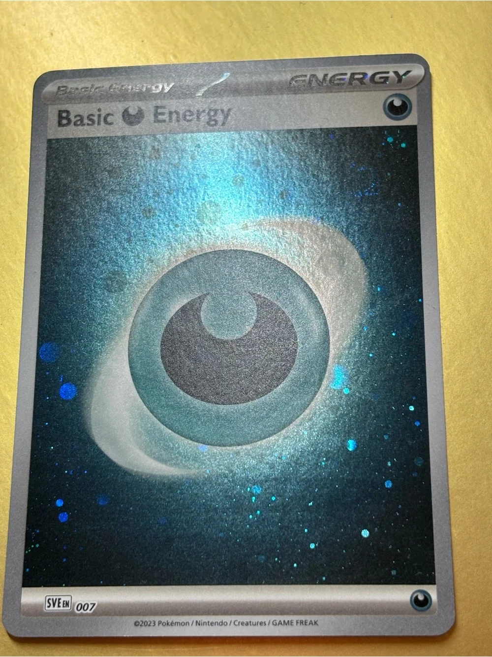 Full Holo Basic Energy Darkness Type Card